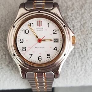 Citizen Women's Watch Silver Tone with Gold Tone‎ Accents Fresh Battery